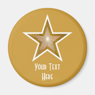 Gold-Star-Kühlschrankmagnet-Gold Magnet