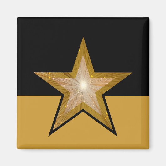 "Gold"-Star-Kühlschrankmagnet Magnet (Vorne)