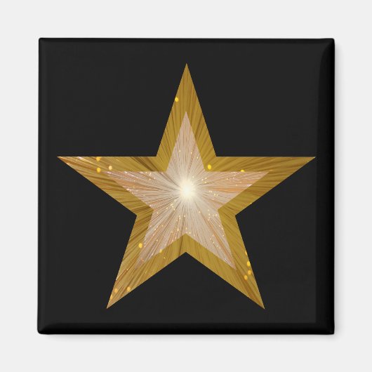 "Gold"-Star-Kühlschrankmagnet Magnet (Vorne)