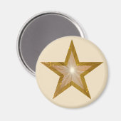 Gold Star Kühlschrankmagnet Rundcreme (Vorderseite/Rückseite)