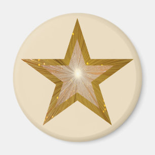 Gold Star Kühlschrankmagnet Rundcreme