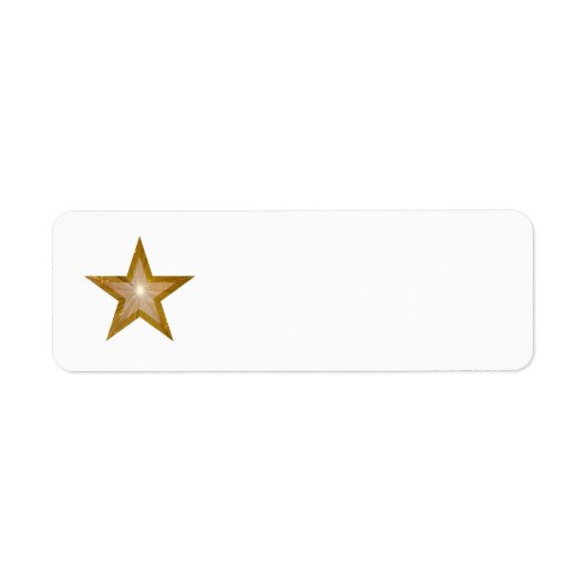 Gold Star-Label weiß schlicht (Vorne)