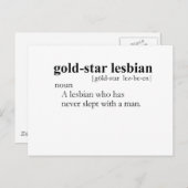 GOLD STAR LESBIAN (Begriffsbestimmung) Postkarte (Vorne/Hinten)