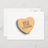 GOLD STAR LESBIAN CANDY POSTKARTE (Vorne/Hinten)
