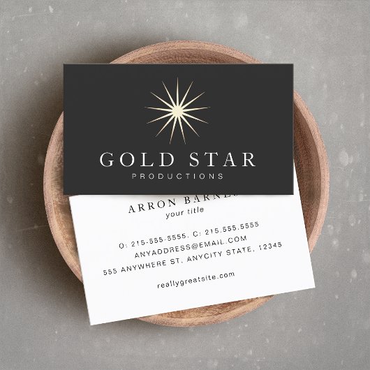 Gold-Star-Logo Visitenkarte