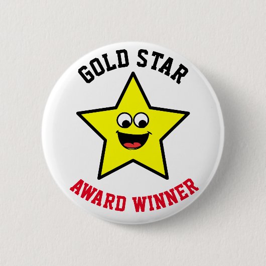 Gold-Star-Lohn Button (Vorderseite)