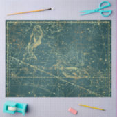 Gold Star Map Design 1 Seidenpapier (Basteln)