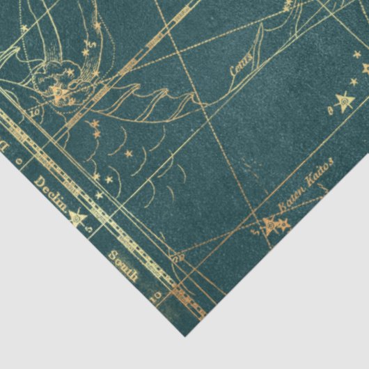 Gold Star Map Design 1 Seidenpapier (Ausschnitt)