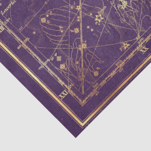 Gold Star Map Design 3 Seidenpapier (Ausschnitt)