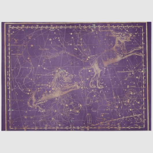 Gold Star Map Design 5 Seidenpapier (Vorderseite)