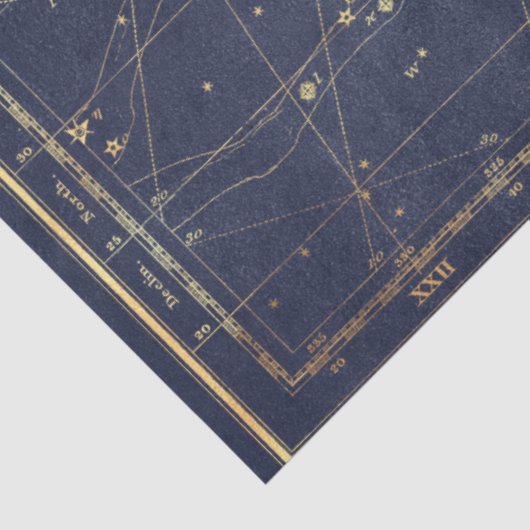 Gold Star Map Series Design 10 Seidenpapier (Ausschnitt)