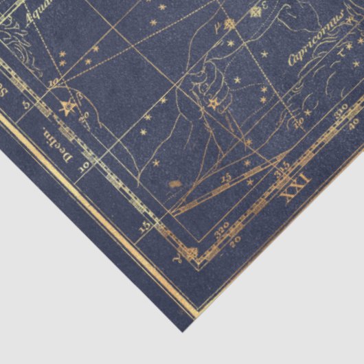 Gold Star Map Series Design 11 Seidenpapier (Ausschnitt)