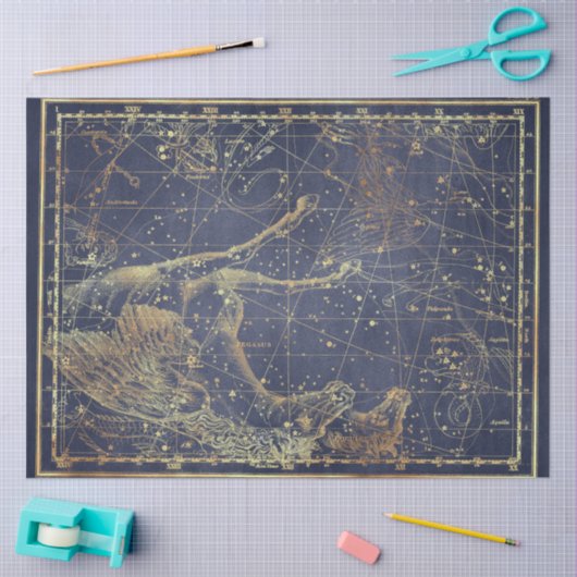 Gold Star Map Series Design 13 Seidenpapier (Basteln)