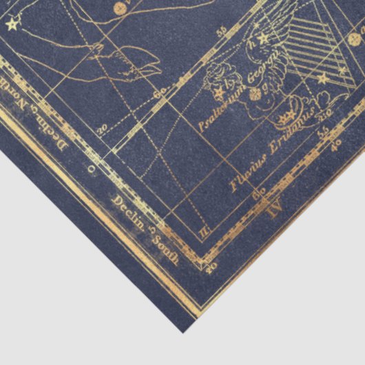 Gold Star Map Series Design 14 Seidenpapier (Ausschnitt)