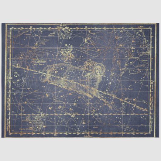 Gold Star Map Series Design 14 Seidenpapier (Vorderseite)