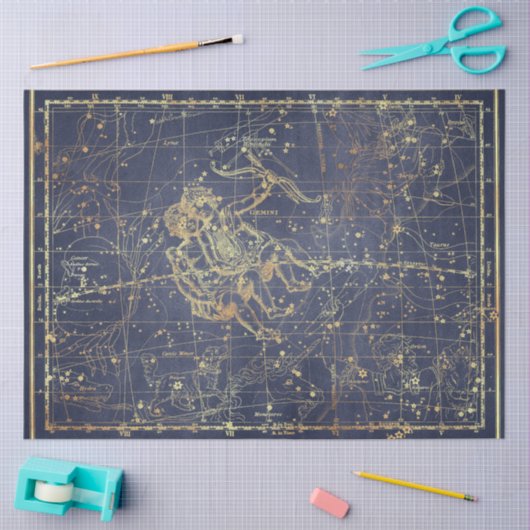 Gold Star Map Series Design 16 Seidenpapier (Basteln)