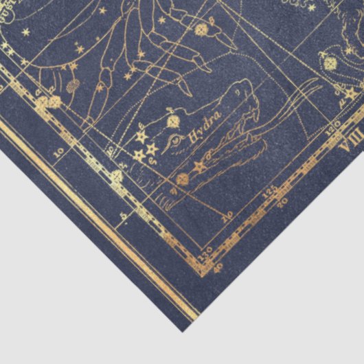 Gold Star Map Series Design 16 Seidenpapier (Ausschnitt)