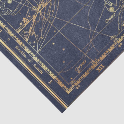 Gold Star Map Series Design 18 Seidenpapier (Ausschnitt)