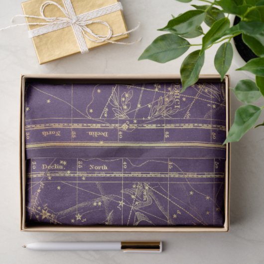 Gold Star Map Series Design 19 Seidenpapier (Geschenk)