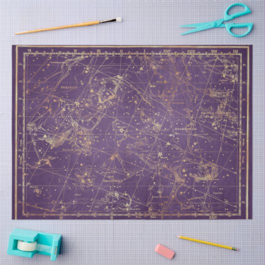 Gold Star Map Series Design 19 Seidenpapier (Basteln)