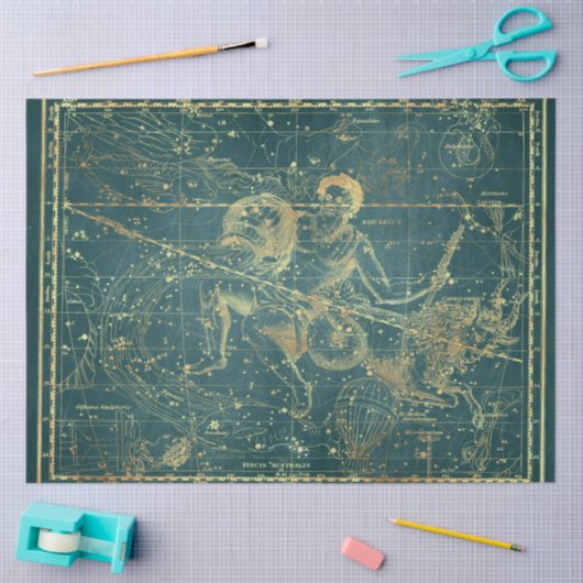 Gold Star Map Series Design 20 Seidenpapier (Basteln)