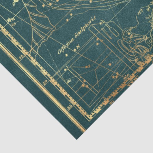 Gold Star Map Series Design 20 Seidenpapier (Ausschnitt)