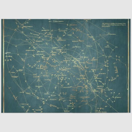 Gold Star Map Series Design 21 Seidenpapier (Vorderseite)