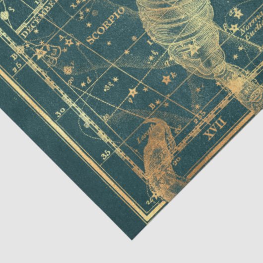 Gold Star Map Series Design 23 Seidenpapier (Ausschnitt)