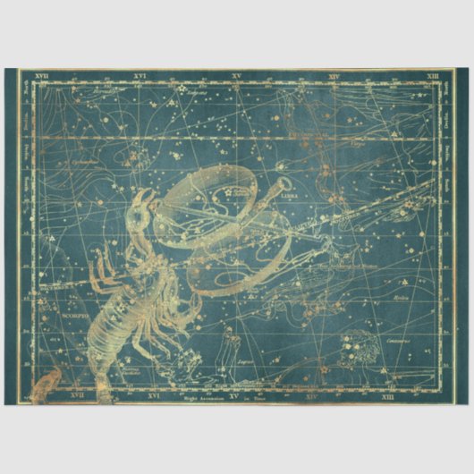 Gold Star Map Series Design 23 Seidenpapier (Vorderseite)