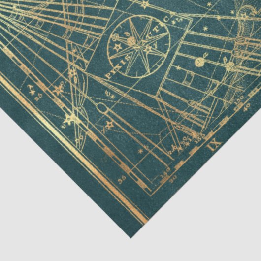 Gold Star Map Series Design 28 Seidenpapier (Ausschnitt)