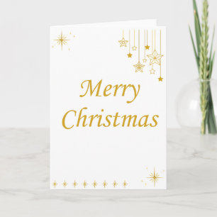 Gold Star Minimalistische "Frohe Weihnachten"-Kart Karte