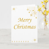 Gold Star Minimalistische Weihnachtskarte Karte (Gelbe Blume)