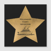 Gold Star Monogram Stateroom Kabine Magnetkarte (Vorderseite)