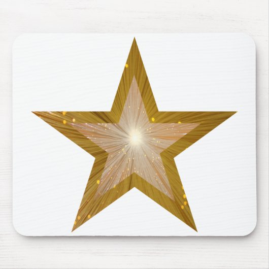 Gold Star Mousepad weiß (Vorne)
