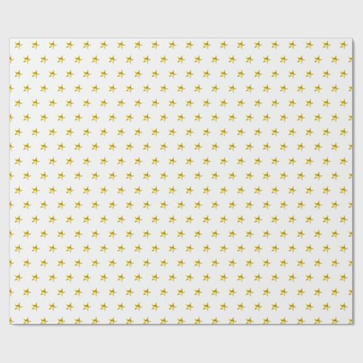 Gold-Star-Muster metallisch stilvoll Geschenkpapier (Flach)