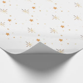 Gold Star Nahtloses Geschenkpapier (Ecke)