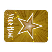 "Gold" Star "Name" flexibler Magnet (Horizontal)
