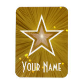 "Gold" Star "Name" flexibler Magnet (Vertikal)