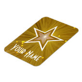 "Gold" Star "Name" flexibler Magnet (Linke Seite)
