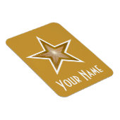 "Gold" Star "Name" flexibler Magnet Gold (Rechte Seite)