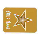 "Gold" Star "Name" flexibler Magnet Gold (Horizontal)