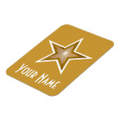 "Gold" Star "Name" flexibler Magnet Gold (Linke Seite)