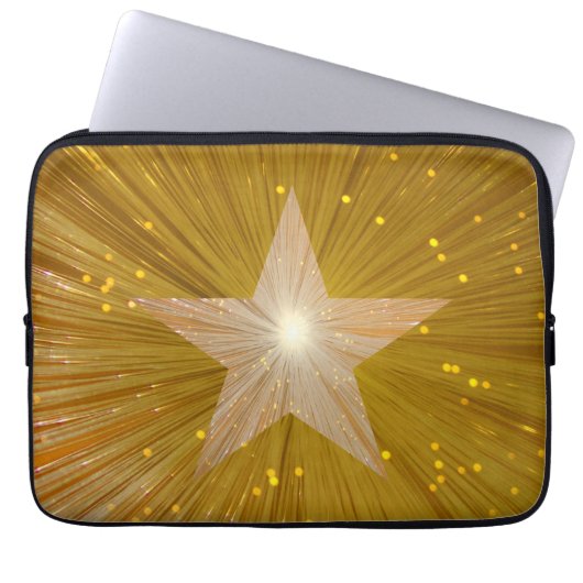 "Gold" Star Neopren Notebook-Ärmel 13" Laptopschutzhülle (Vorderseite)