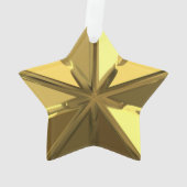 Gold Star-Ornament Ornament (Rückseite)