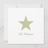 Gold-Star-Party Einladungen (Rückseite)