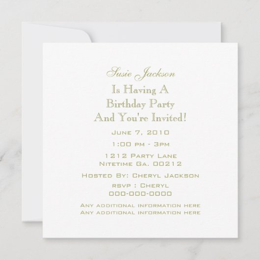 Gold-Star-Party Einladungen (Vorderseite)