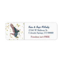 Gold Star Patriotic American Eagle Rücksendeadress