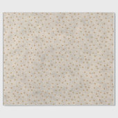 Gold Star Pattern Wrapping Paper Geschenkpapier (Flach)