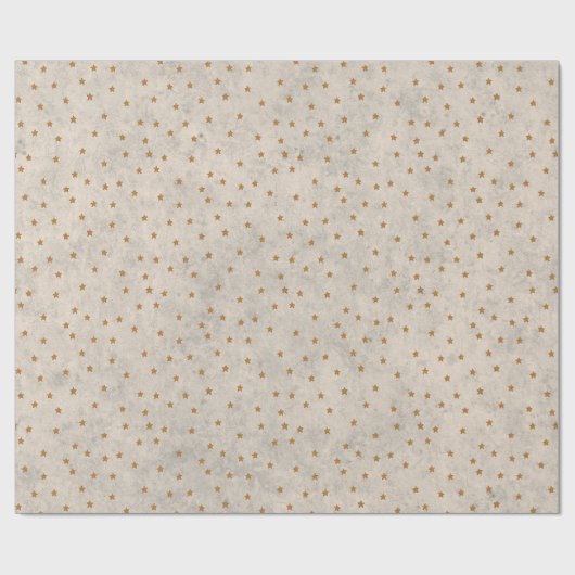 Gold Star Pattern Wrapping Paper Geschenkpapier (Flach)