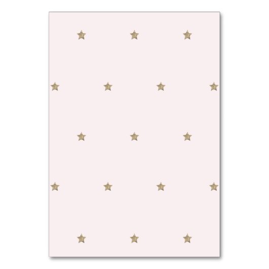 Gold Star & Pink Cloud Tischnummer (Rückseite)